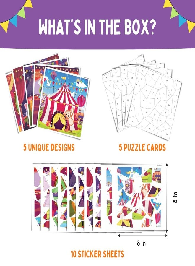 PepPlay Mosaic Sticker Art Kit for Kids | DIY Craft Toy with 175+ Reusable Stickers | Mess-Free Activity to Learn Numbers, Logic & Motor Skills | Gift for Ages 3-7 Boys & Girls | Travel-Friendly - Image 4
